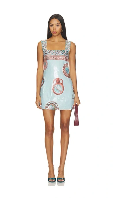 Roame. Izzy Sequin Dress In Blue