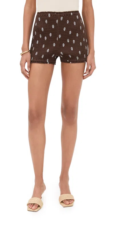 Roame. Leni Mini Shorts Sea Belle In Brown