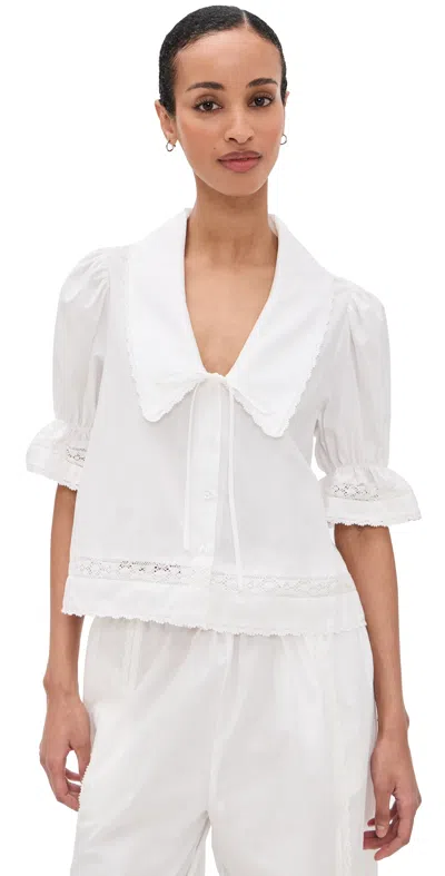 Roame. Maisie Tie Shirt White