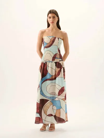 Roame. Millie Maxi Dress In Playa In Multi