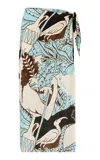 Roame. Roame Mojo Tie Maxi Skirt In Animal Print