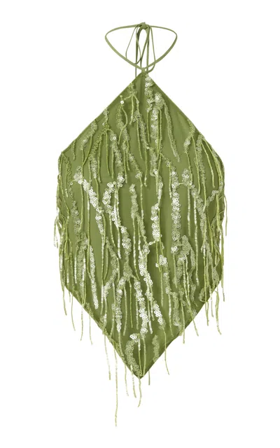Roame. Roame Niki Sequin Top In Green