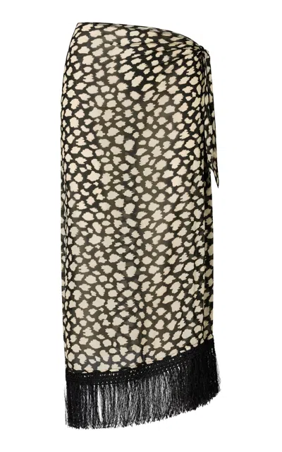Roame. Roame Pandora Fringe Maxi Skirt In Black