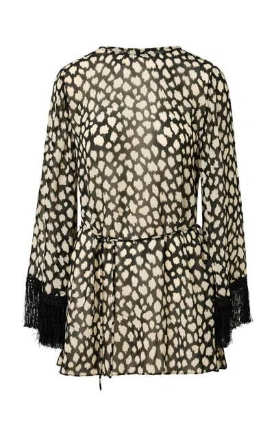 Roame. Roame Pandora Fringe Top In Black