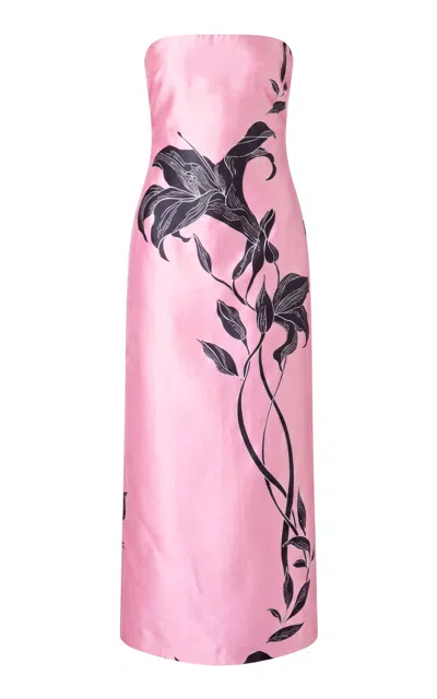 Roame. Roame Pascal Strapless Maxi Dress In Pink