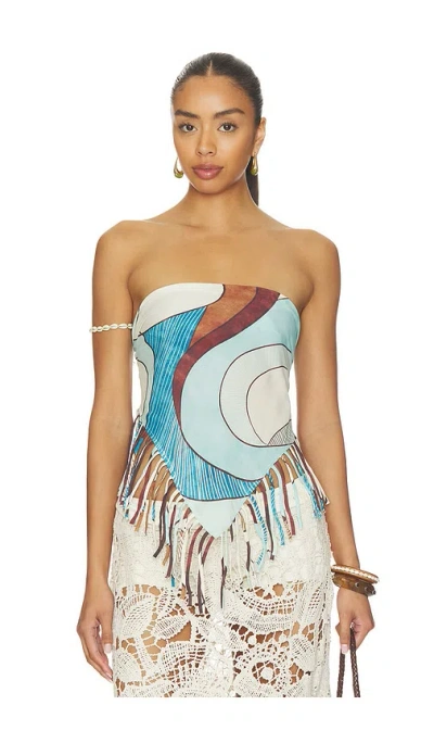 Roame. Rara Fringe Scarf In Multi