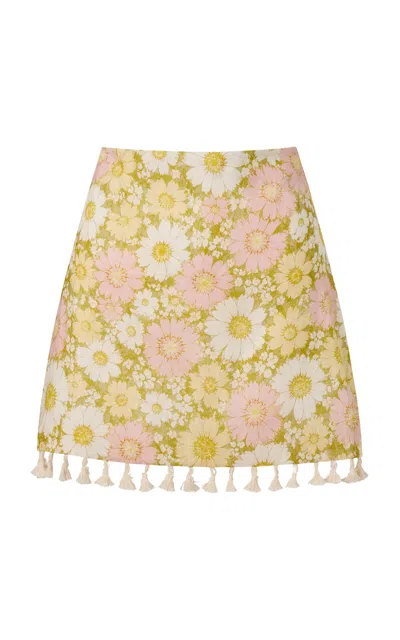Roame. Roame Renee Linen Skirt In Pink