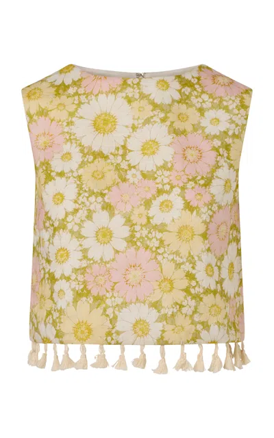 Roame. Roame Renee Linen Top In Multi