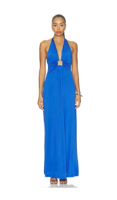 Roame. Sawyer Cupro Halter Dress In Multi