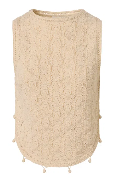 Roame. Roame Soleil Cotton-blend Top In Nude