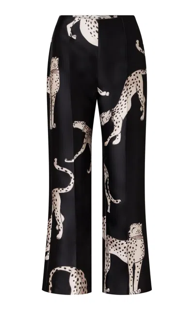 Roame. Roame Vixon Cheetah Bootcut Pants In Black