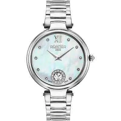 Pre-owned Roamer 600843 41 19 50 Women's Aphrodite Steel Bracelet Wristwatch In Silver