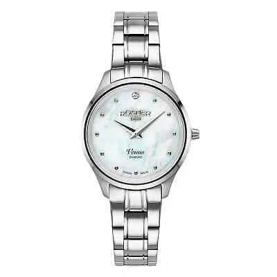 Pre-owned Roamer 601857 41 89 20 Women's Venus Diamond Wristwatch In Silver/white