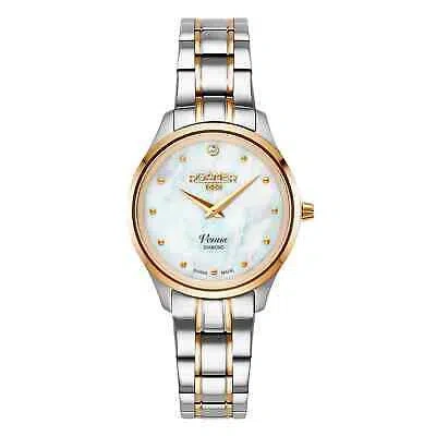 Pre-owned Roamer 601857 47 89 20 Women's Venus Diamond Wristwatch In Silver/gold
