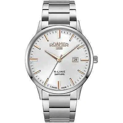 Pre-owned Roamer 718833 41 15 70 R-line Classic Wristwatch In Silver