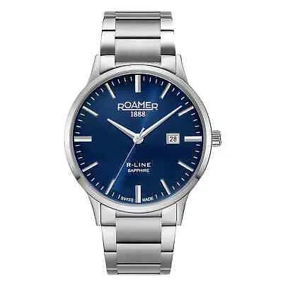 Pre-owned Roamer 718833 41 45 70 R-line Classic Wristwatch In Silver/blue