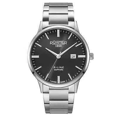 Pre-owned Roamer 718833 41 55 70 R-line Classic Wristwatch In Silver/black