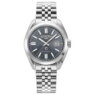 Pre-owned Roamer 996983 41 55 20 Men's Montalbano Grey Dial Automatic Wristwatch In Silver/grey