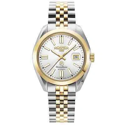 Pre-owned Roamer 996983 47 15 20 Men's Montalbano Two Tone Automatic Wristwatch In Silver/gold