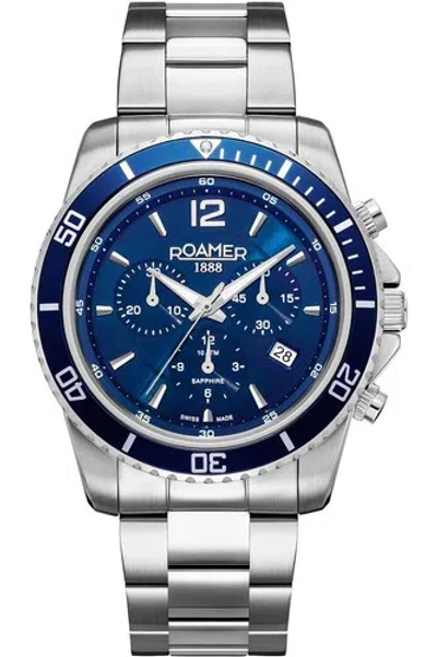 Pre-owned Roamer Men's 862837-41-45-20 Nautic Chrono 100 43mm Quartz Watch