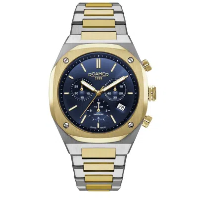 Pre-owned Roamer Men's Watch Analog Quartz Chronograph 854837 47 45 50 Stingray R7 Steel