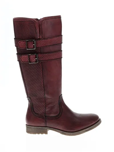 Pre-owned Roan Boots In Burgundy