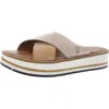 Roan By Bed Stu Shout Womens Criss-cross Leather Platform Sandals In Multi