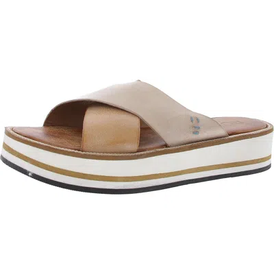Roan By Bed Stu Shout Womens Criss-cross Leather Platform Sandals In Multi