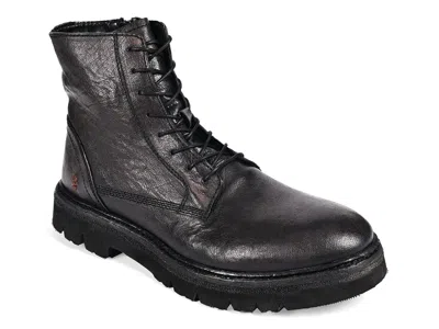 Roan Diss Combat Boot In Black