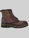 Roan Duty Plain Toe Boots In Brown