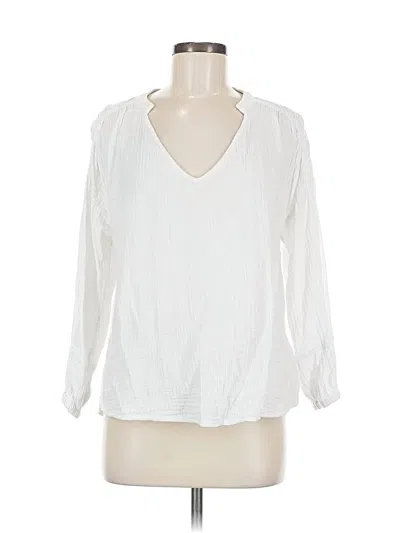 Pre-owned Roan + Ryan 3/4 Sleeve Blouse In White