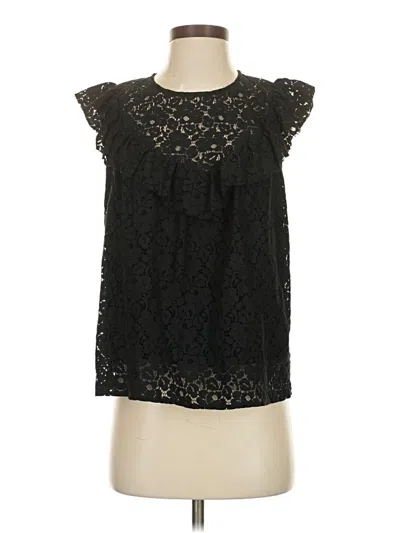 Pre-owned Roan + Ryan Sleeveless Blouse In Black