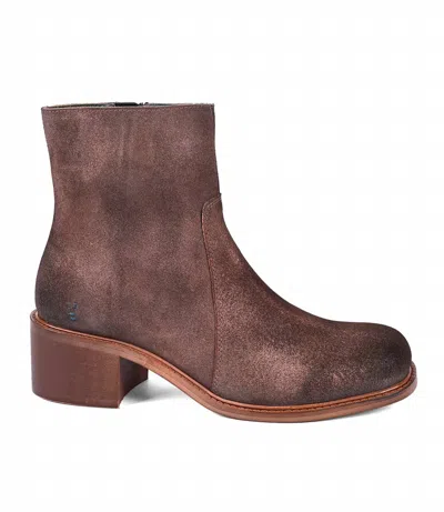 Roan Women's Notice Bootie In Grey Suede Rust In Multi