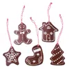 Roarcraft Brown Christmas Tree Leather Ornaments In Brown
