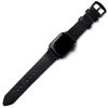 Roarcraft Men's Apple Watch Leather Band - Black In Black