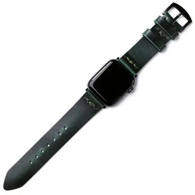 Roarcraft Men's Apple Watch Leather Band - Forest Green