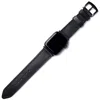 Roarcraft Men's Apple Watch Ultra Custom Made Leather Watch Strap - Black In Black