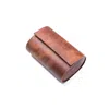 Roarcraft Men's Brown Leather Travel Watch Case - Tobacco - Double Watch Roll In Brown