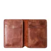 Roarcraft Men's Brown Vertical Bifold Leather Wallet - Laodikya - Tobacco In Brown