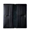 Roarcraft Men's Double Phone Long Wallet - Black In Black