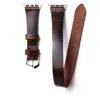 Roarcraft Men's Double Tour Apple Watch Leather Strap - Brown In Brown