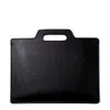 Roarcraft Men's Flat Design Leather Portfolio - Black In Black
