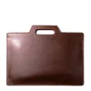 Roarcraft Men's Flat Design Leather Portfolio - Brown In Brown
