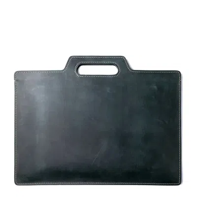 Roarcraft Men's Flat Design Leather Portfolio - Green