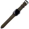Roarcraft Men's Green / Brown Custom Made Apple Watch Strap - Antique Green In Green/brown