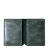 Roarcraft Men's Green Vertical Bifold Leather Wallet - Laodikya - Emerald In Green