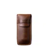 Roarcraft Men's Handmade Flap Covered Leather Watch Case - Brown In Brown