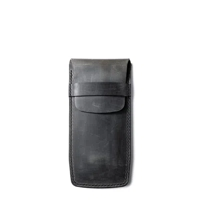 Roarcraft Men's Handmade Flap Covered Leather Watch Case - Grey
