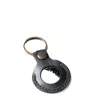 Roarcraft Men's Leather Airtag Case - Key Ring - Grey In Gray