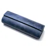 Roarcraft Men's Leather Travel Watch Case - Blue - Quad Watch Roll In Blue